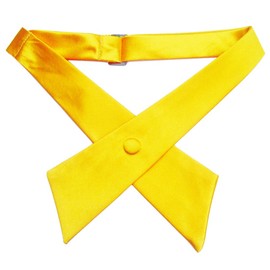 TopTie Criss-Cross Tie, Girls' School Uniform Cross Tie-Gold