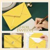 AVERZELLA 60 Pack Gold Envelopes 5x7 Bulk Yellow, 250G Pearled