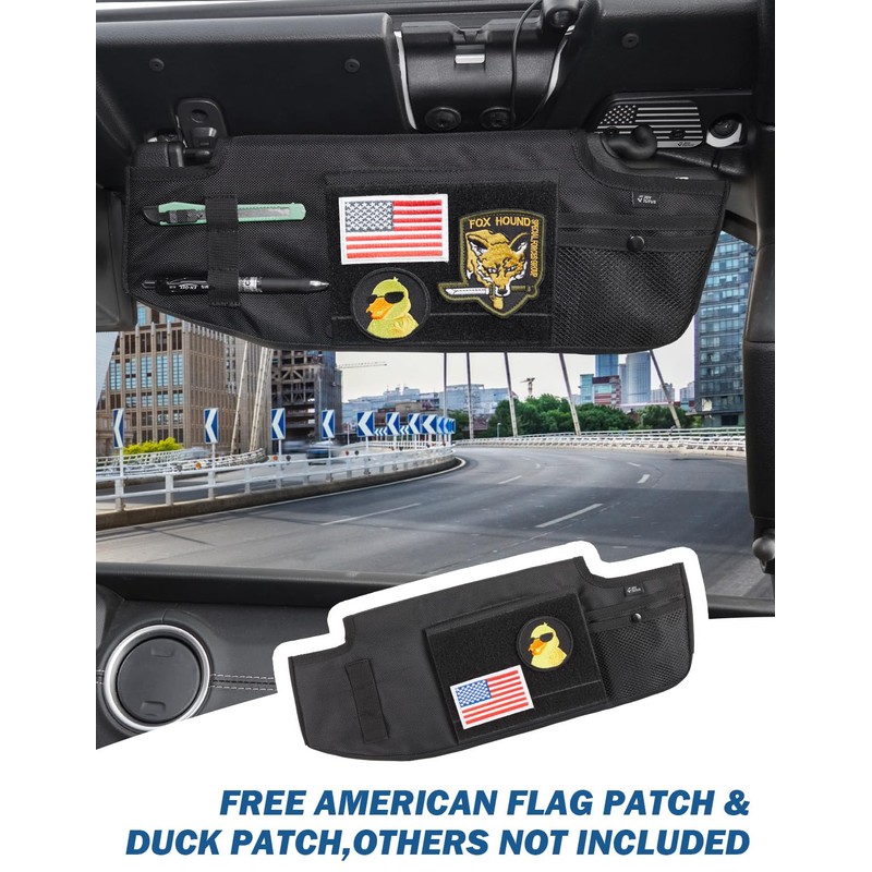 JOYTUTUS Sun Visor Organizer Compatible with 2018-2025 Wrangler JL &