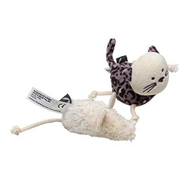 Tiger Cat Cat Play Set Cat and Mouse Leopard Print Cat Toy Catnip Cat: 10 x 5 x 6 cm Mouse: 12 x 3 x 4 cm