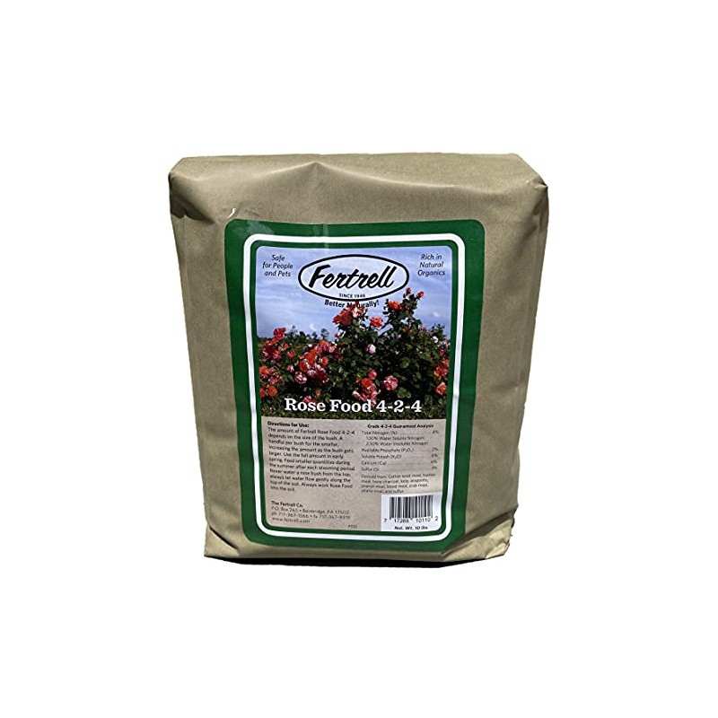 Fertrell Rose Food 4-2-4 Organic Fertilizer, 10lb or 25lb