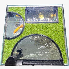 Floating Plant Corral for Aquarium, Fish Tank Accessories to Separate Floating Plants, Automatically Adjusts Height with Water Level, Suitable for All Floating Plants and All Aquariums (Style 3)