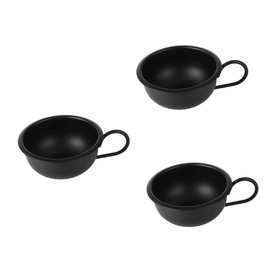 NOLITOY 3pcs Men Shaving Bowl Metal Soap Bowl for Shaving Cream Practical Design for Home and Barber Use Convenient for Easy Storage