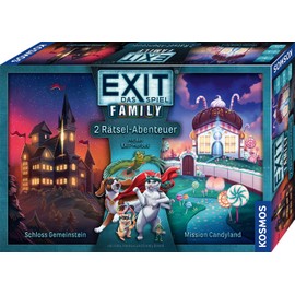 KOSMOS KOSMOS 684662 EXIT® - Das Spiel Family, Zwei Rätselabenteuer Schloss Gemeinstein + Mission Candyland, Escape Room Spiel für die Familie, EXIT Game Familie und Kinder ab 8 Jahre