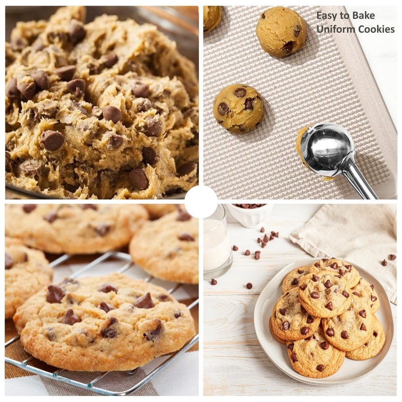 Cookie Scoop Set, 3Pcs Ice Cream Scoop, Cookie Scoops for