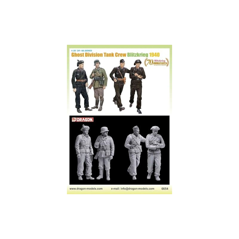 Dragon Models 1/35 Ghost Division Tank Crew Blitzkrieg 1940 (4
