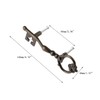 dophee 6 Pack Key Shape Pull Handles, Retro Antique Bronze