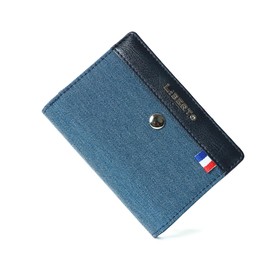 Edwin Men's Bi-fold Wallet, Denim, Switchable, Bi-Fold, Stylish, Simple, Gift, navy