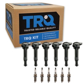 TRQ Ignition Coil and Spark Plug Kit 12 Piece Iridium Spark Plugs Compatible with 2007-2009 Hyundai Santa Fe 2006-2010 Kia Optima 2007-2010 Rondo