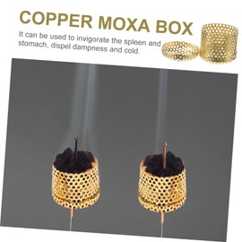 ORFOFE Anti-scald Moxibustion Boxes 10pcs Set Heat Resistant Mesh Portable Smokeless Moxa Burner Holder for Home Use for Acupressure and Relaxation