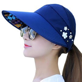 BUZZxSELECTION CAP032 Women's Visor Sun Visor Hat Hat Wide Brim UV Protection UV Protection