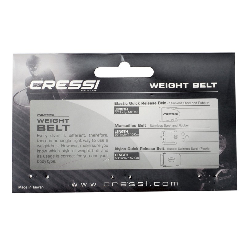 Cressi Unisex Adult Quick Release Elastic Belt With Metal Buckle
