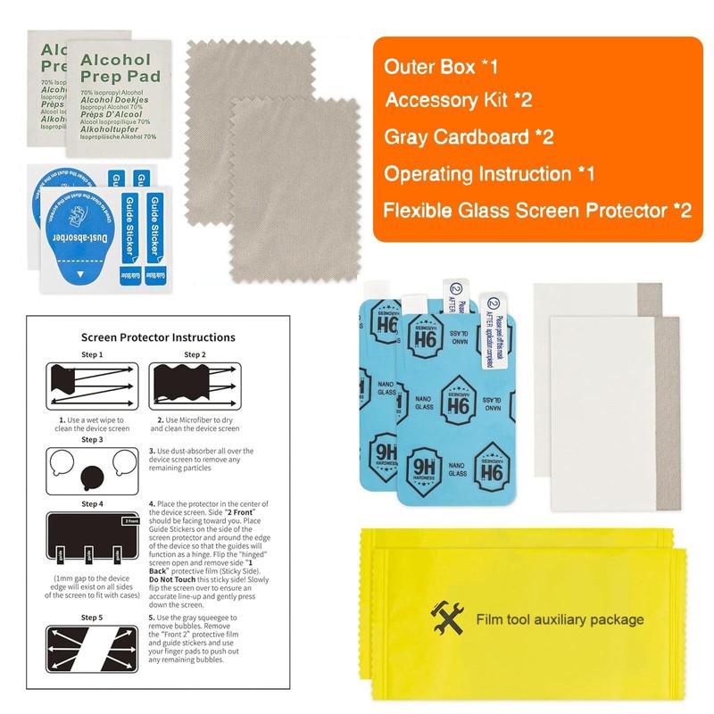 2 Pack Flexible Glass Screen Protector, Compatible with Tandem tSlim
