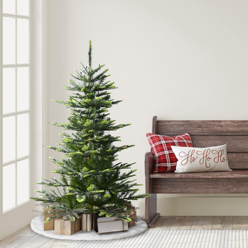 Puleo International 4.5ft Pre-Lit Aspen Fir Artificial Christmas Tree with