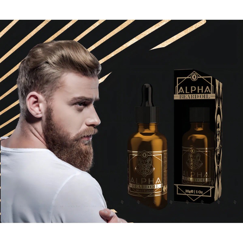 Kit 3 Aceite Barba Bigote Ouro Alpha Beard Oil Bergamota