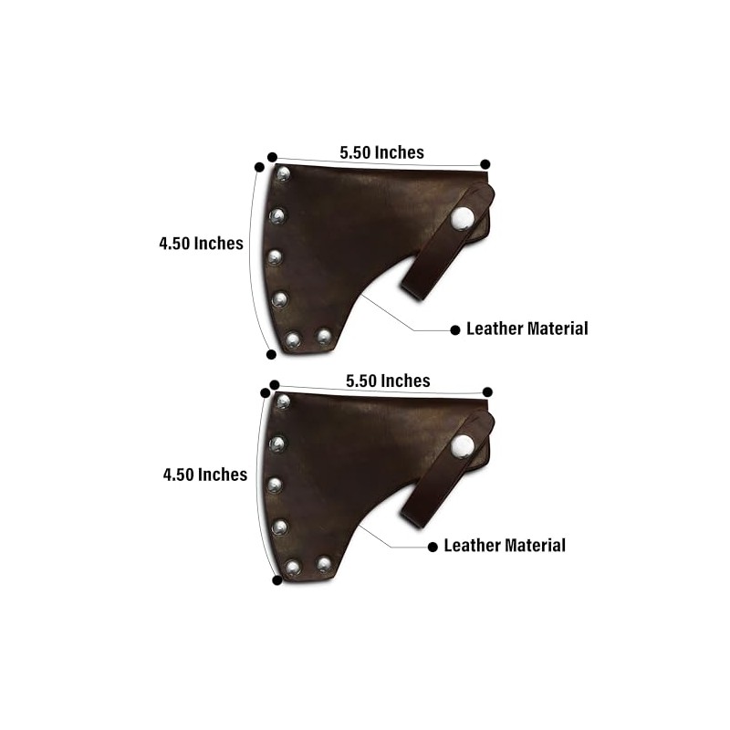 Genuine Leather Axe Head Cover - Hatchet Sheath for Outdoor