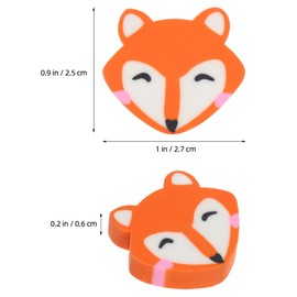 Lurrose Pack of 50 Fox Erasers for Kids Pencil Erasers Animals Mini Erasers Cute Erasers for Classroom Prizes - Great Gifts for Boys and Boys