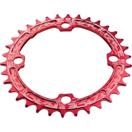 RaceFace 104mm Single Chain Ring, Red, 34T 9/10/11 Speed