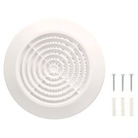 KOTARBAU® Ventilation Grille for Ceiling Mounting with Flange/Pipe Connection Round White 100 mm