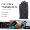 Zjjseloru Mens Genuine Lambskin Leather Driving Gloves Unlined, Touchscreen, Black,