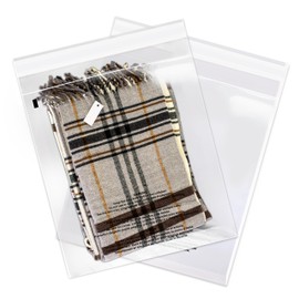 SPARTAN INDUSTRIAL Spartan Industrial - 24 X 36 (100 Count) Self Seal Clear Poly Bags with Suffocation Warning for Packaging, T Shirts & Shipping - Permanent Adhesive