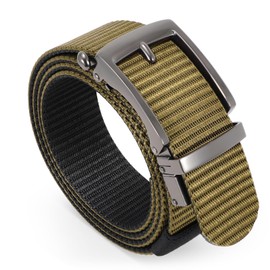 SANSTHS Ratchet Belts for Men Reversible Tactical Nylon Web Belt for Casual Golf Carry Work Duty Belt