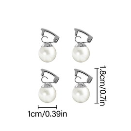 WELANE Pearl Barrettes, 20 PCS White Artificial Pearls Hair Accessories for Women, Girls, Brides (About 15mm)