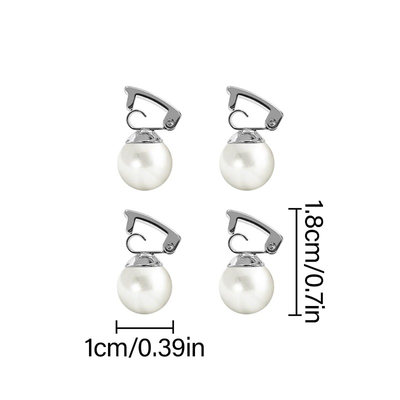 WELANE Pearl Barrettes, 20 PCS White Artificial Pearls Hair Accessories