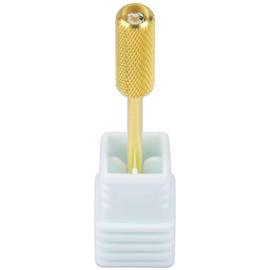 PANA Crystal Top Nail Drill Bits - 3/32'' Small Barrel Gold Carbide Bits Fine - Suitable for Manicure Pedicure Cuticle Gel Polishing Beginners Bits