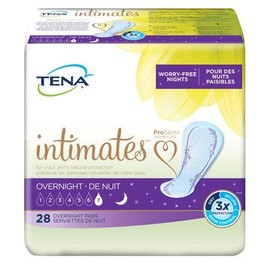 TENA Intimates Overnight Pads 16 Inch Length Box Of 28