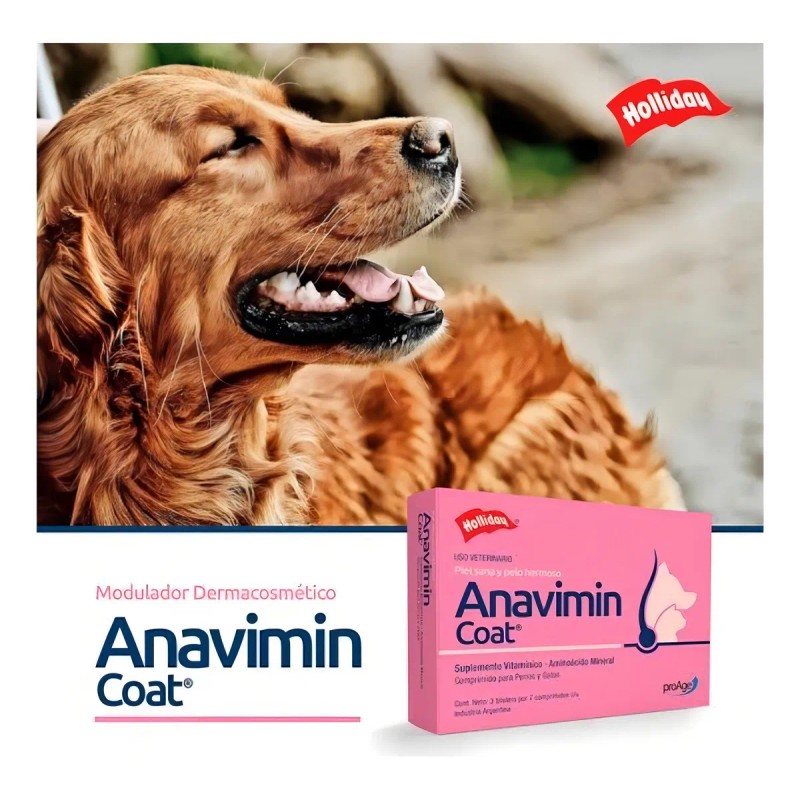 Holliday Anavimin Coat 21 Tabs. Piel Sana Y Pelo Hermoso