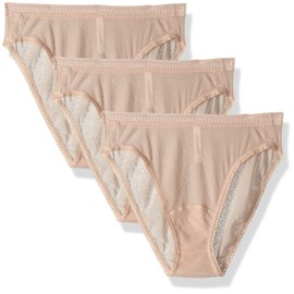 OnGossamer Women's Intimate Apparel Gossamer Mesh Hi-cut Panty Briefs, Champange, Medium US Champagne