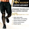 NOSIDAK Full Leg Compression Sleeve (Pair), Copper Knee Sleeves, Anti
