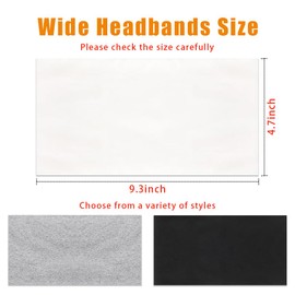 6 Pack Headbands for Women Short Hair Non Slip Elastic Sweat Hairbands Soft Fabric Hair Bands Workout Yoga Running Sport Thin Hair Wrap for Girls