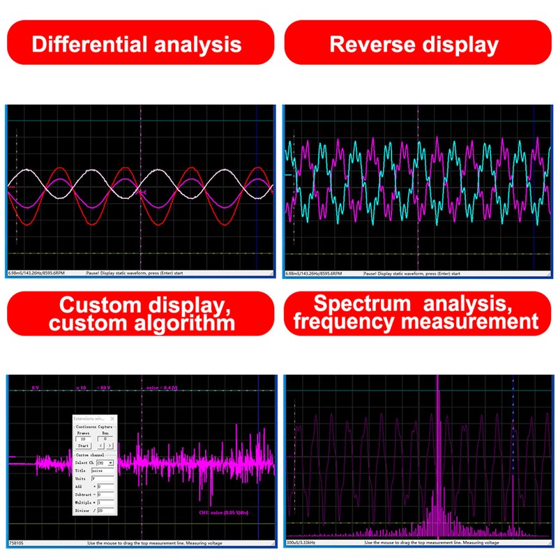 Virtual Oscilloscope WIFI USB 5 Channel Portable Handheld PC Mobile