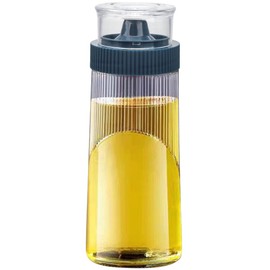 13.5oz/400ml Olive Oil Dispenser for Kitchen Camping Glass Oil and Vinegar Dispenser Bottle for Outdoor Travel (Blue 1PCS)