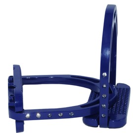 AMKA Stirrups made of aluminium with rhinestones, extra light, wide tread, blue