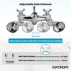 gotonovo Clawfoot Tub Adapter 3-3/8 Inch Adjustable Swing Arms for