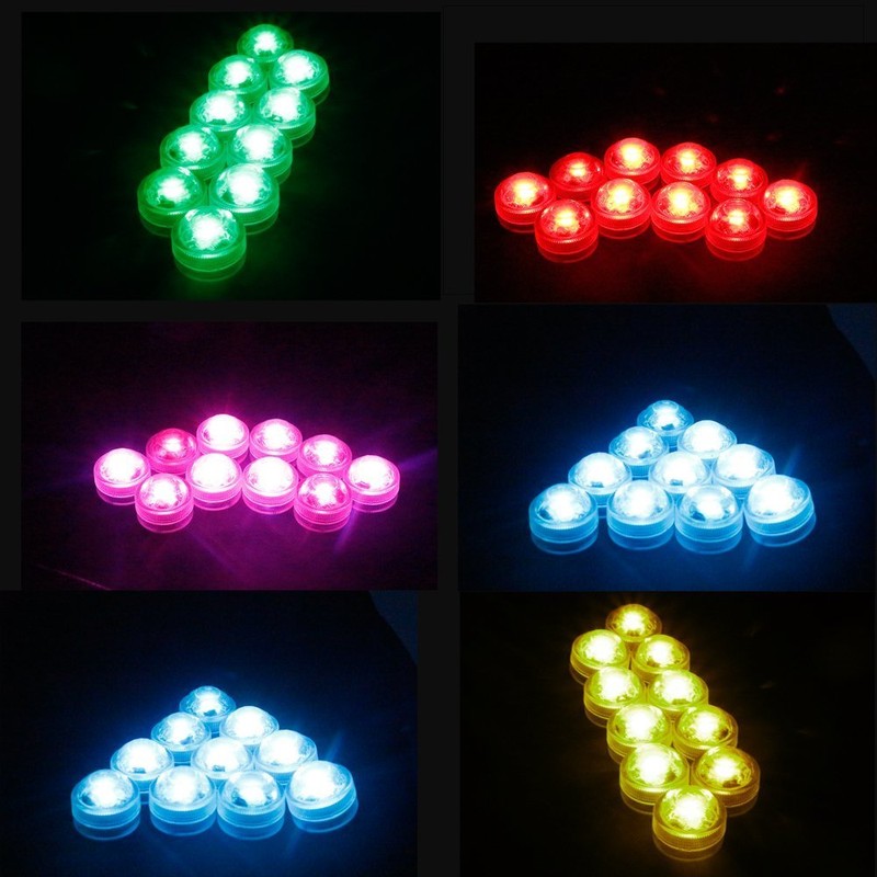 TopYart LED Submersible Light, Underwater Light, Waterproof, Remote Control, Multicolor,