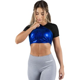 Kewlioo Womens Heat Trapping Sauna Shirt - Shaper Sweat Vest Compression Shapewear Apparel for Women - Sauna Suit Top to Sweat More & Look Great - Gym Workout Excercise Heat Shaper Shirt (Black, L)