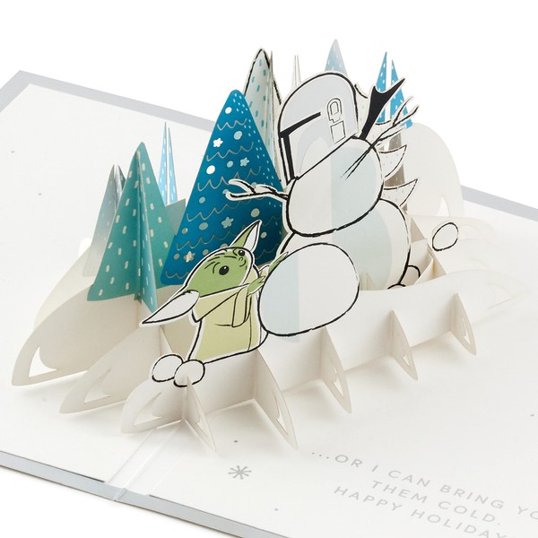 Hallmark Signature Paper Wonder Pop Up Holiday Card (Baby Yoda Christmas Card)
