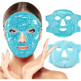 Mascarilla de Gel Facial, Mascara de Hielo para Cara Reutilizable - Azul