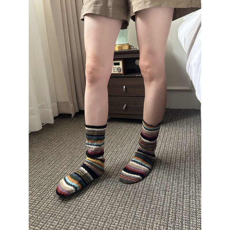 Women's golf socks, point knit, cozy women's mid-neck socks /