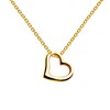 Dew Sterling Silver and Gold Plated Open Heart 18" Necklace