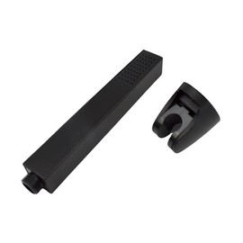 Black Cube Shower Head with Bracket - Modern Bathroom Tap with Elegant Design