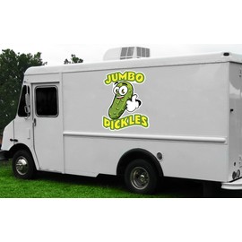 Jumbo Pickles 12" Concession Decal Sign Cart Trailer Stand Sticker Equipment
