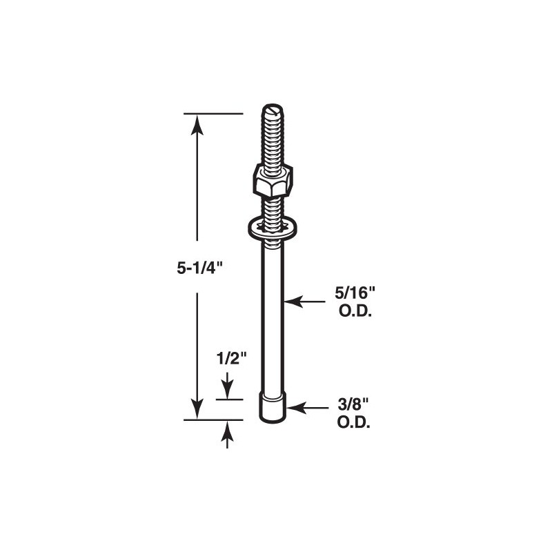 Prime-Line N 6729 5-5/8 In., Bi-Fold Door Top Guide Rod,