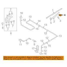 Genuine OEM Rear Wiper Arm Cap for the 2010-2013 Volkswagen GTI