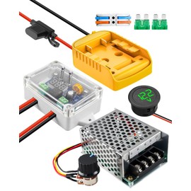 Power Wheel Battery Adapter Kit Compatible with Dewalt 18V 20V Battery, Power Wheel Conversion Kit with Low Voltage Protector Voltage Regulator for DW DIY Controlled Truck Robotics Car Toys