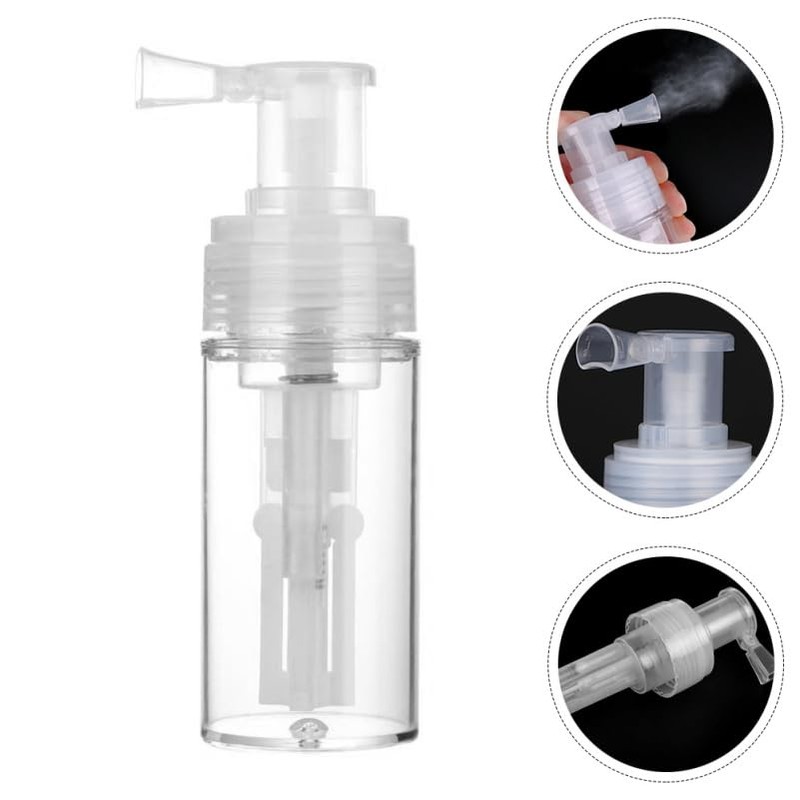 NUOBESTY Botella Aplicadora de Polvo Seco 110ml, Envase Plástico Transparente